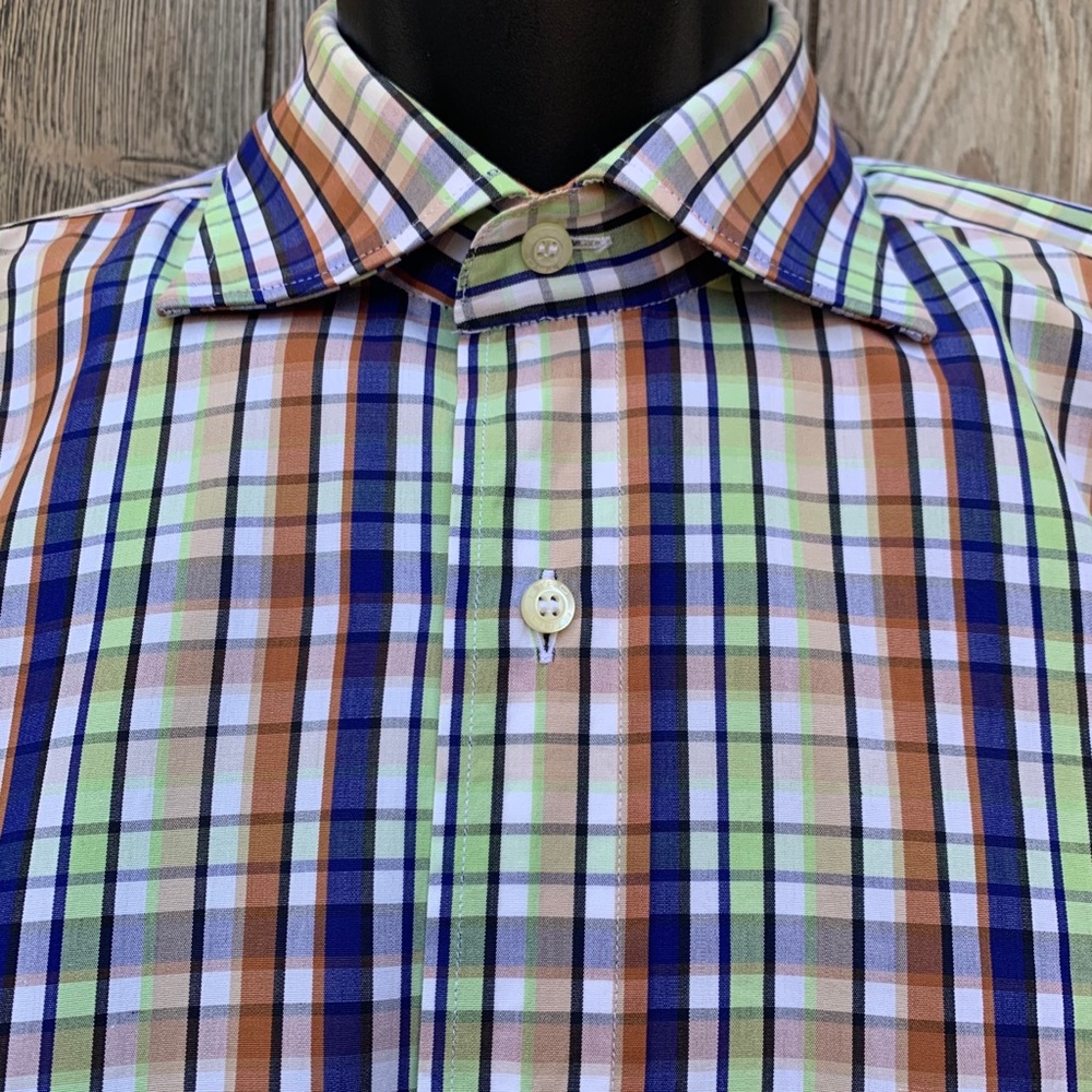 SOLD! Etro Milano Tartan Plaid Button Down Shirt